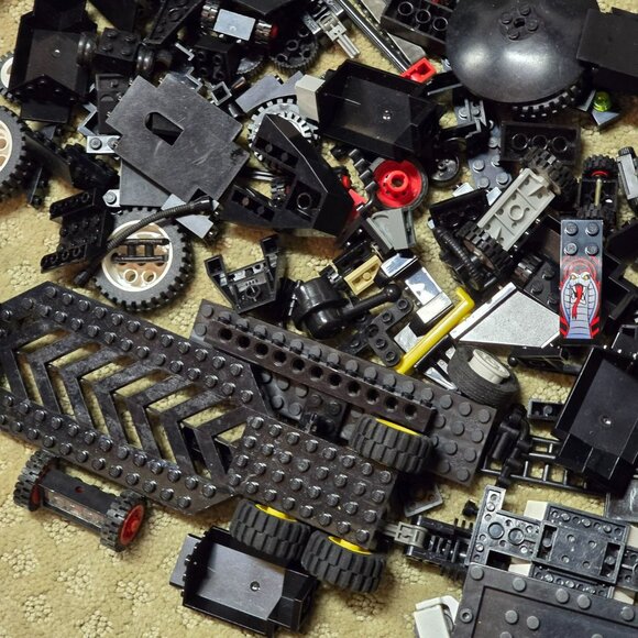 Lego and Lego Compatible Black Building Blocks Wheels Car Parts Lot GA164 - Picture 4 of 11